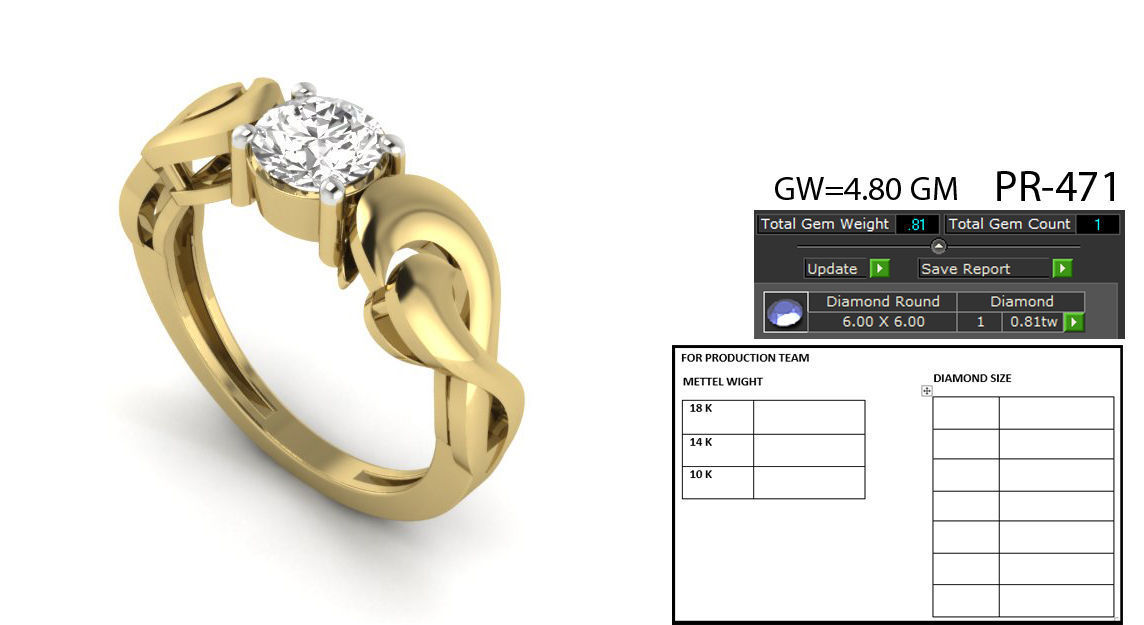 engagement rings collection 3D print model_35