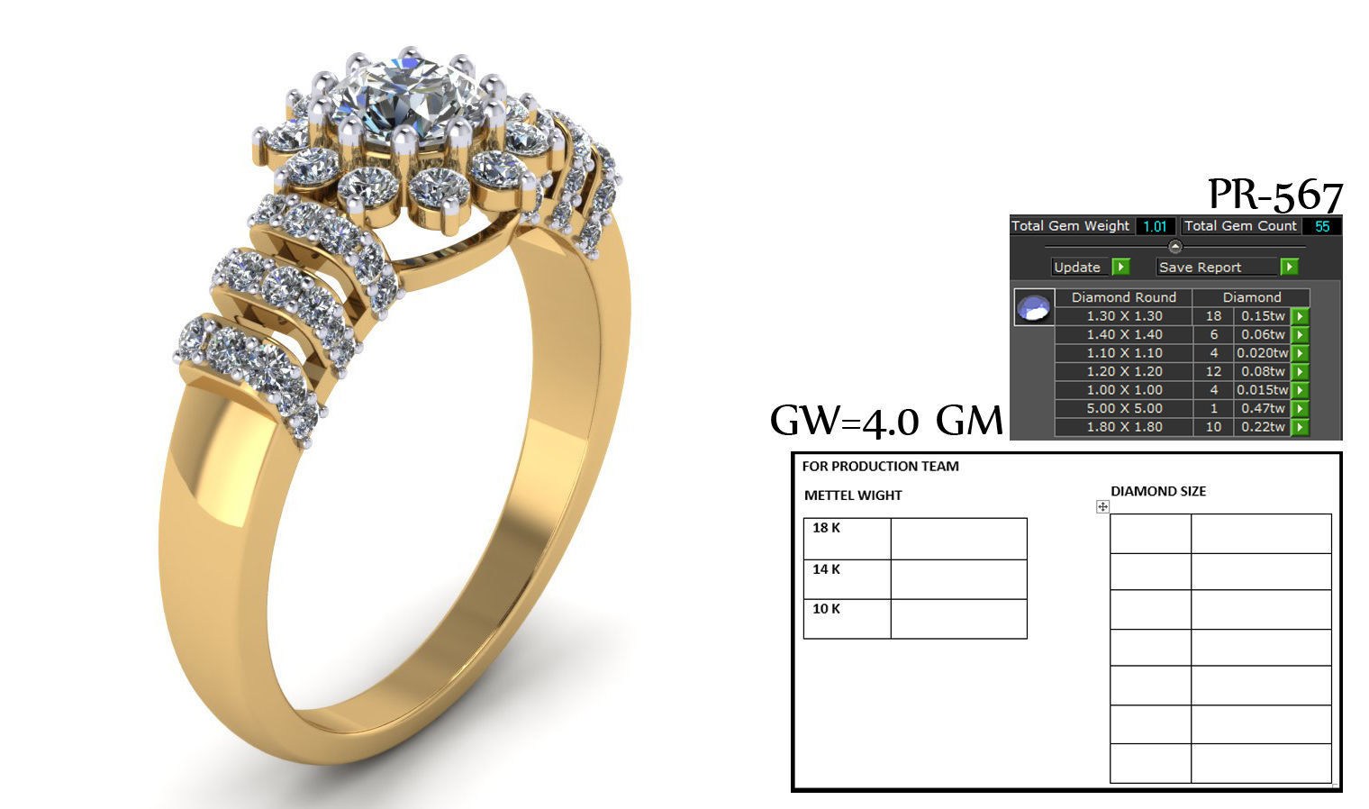 engagement rings collection 3D print model_46