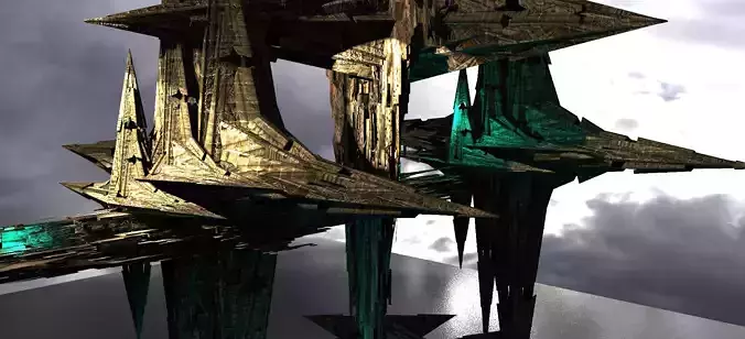 Sunlight Crystal Shard Sci Fi City Kitbash 1