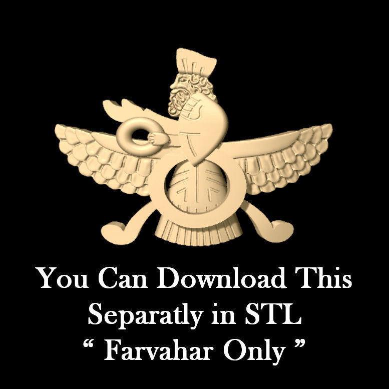 Simple Farvahar Ring 3D print model_7