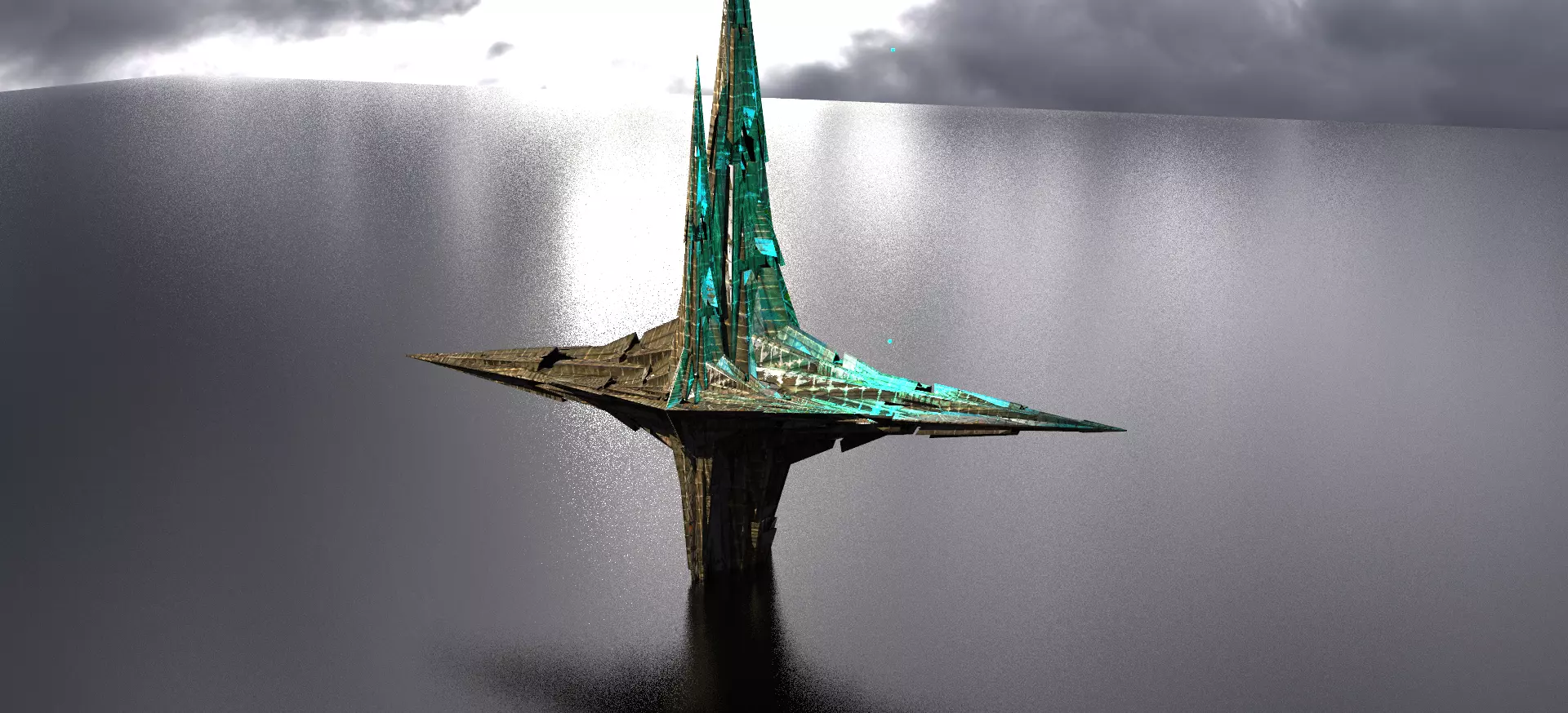 Sunlight Crystal Shard 1 Sci fi 3D model_0