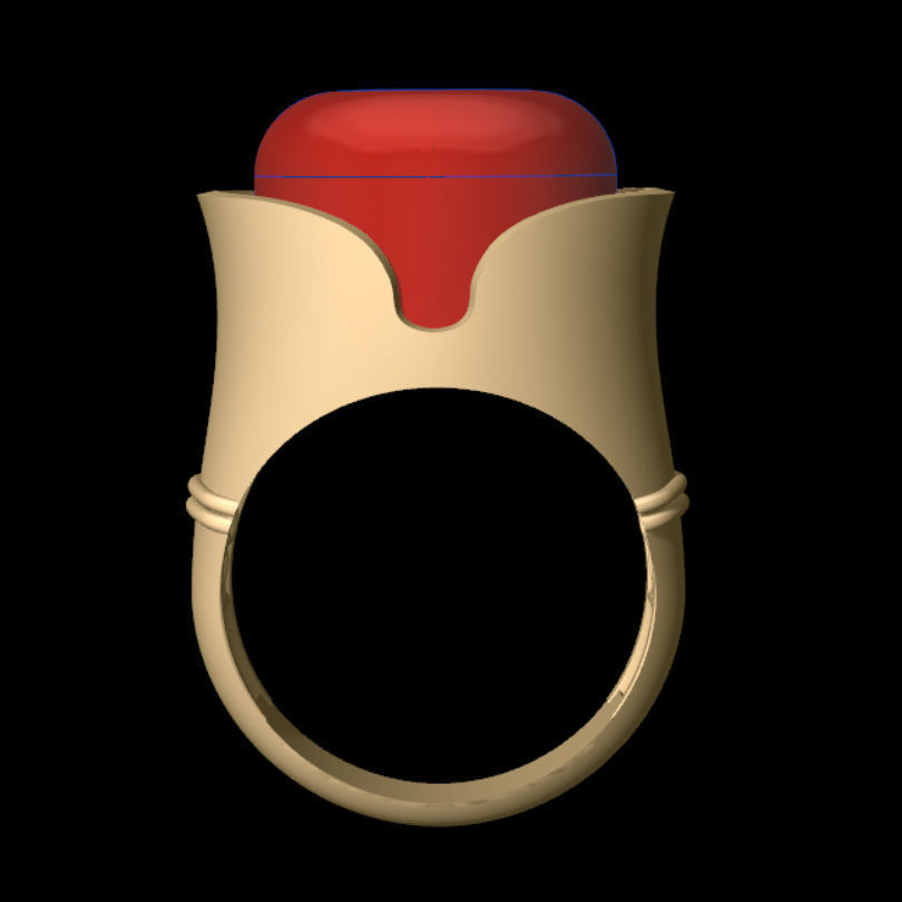 Caucasian Hat Ring 3D print model_1