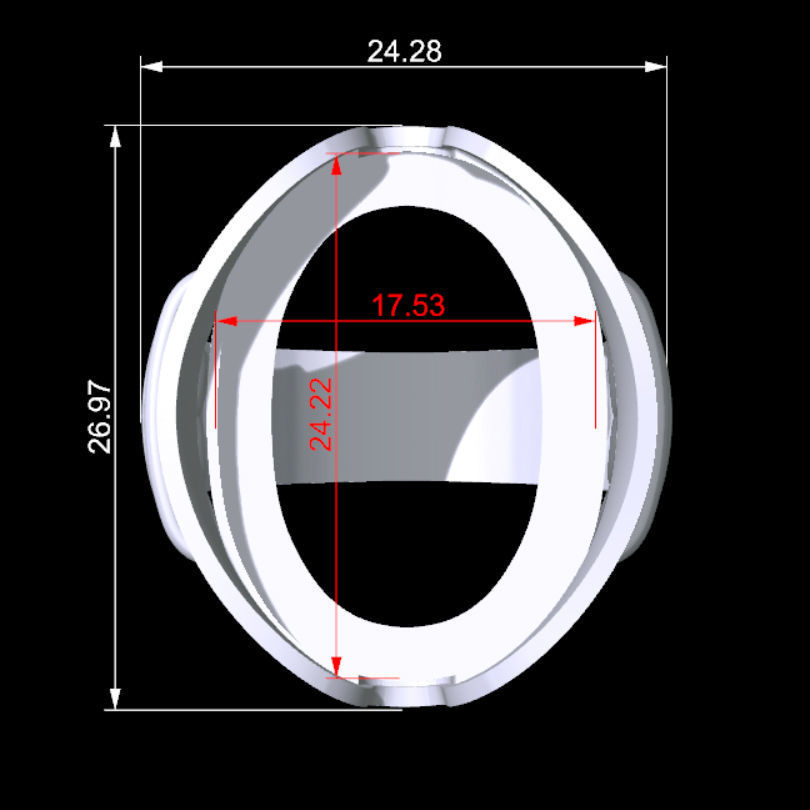 Caucasian Hat Ring 3D print model_4