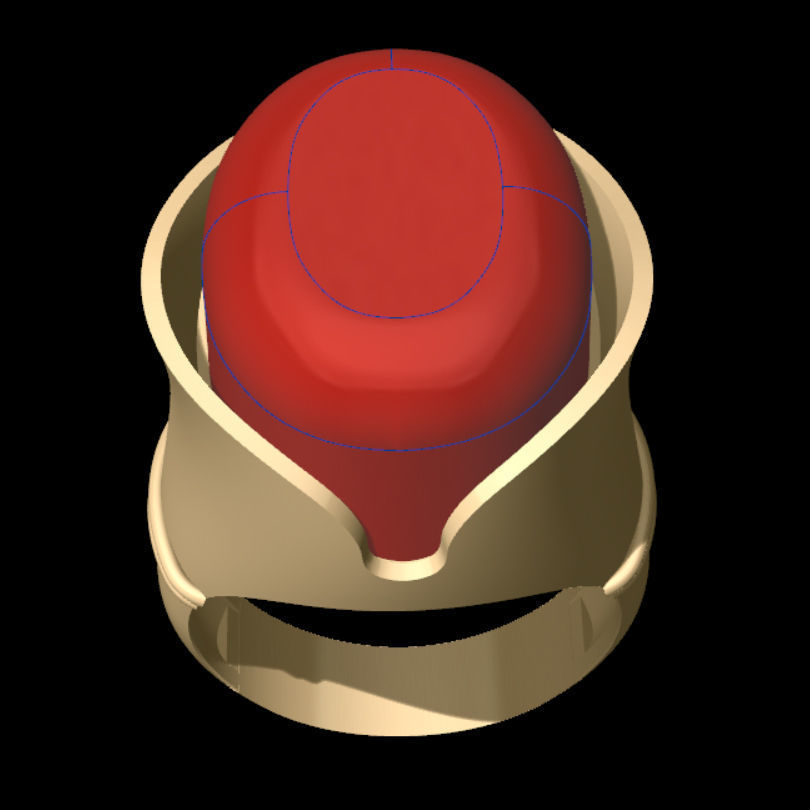 Caucasian Hat Ring 3D print model_2