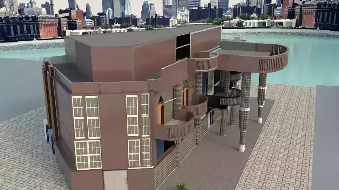 Use free SketchUp 3d house exterior modeling design