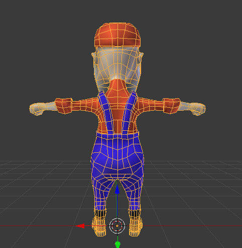Old mario  Low-poly 3D model_3