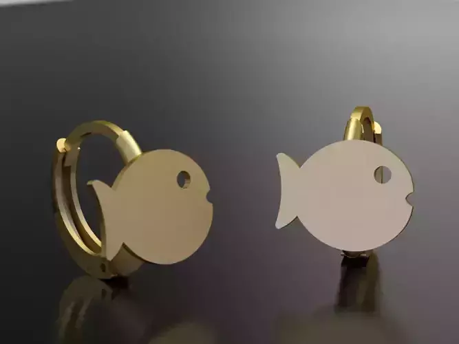 Little Fish Earing 3D print model