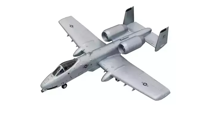 Fairchild Republic A-10 Thunderbolt II Low-poly 3D model