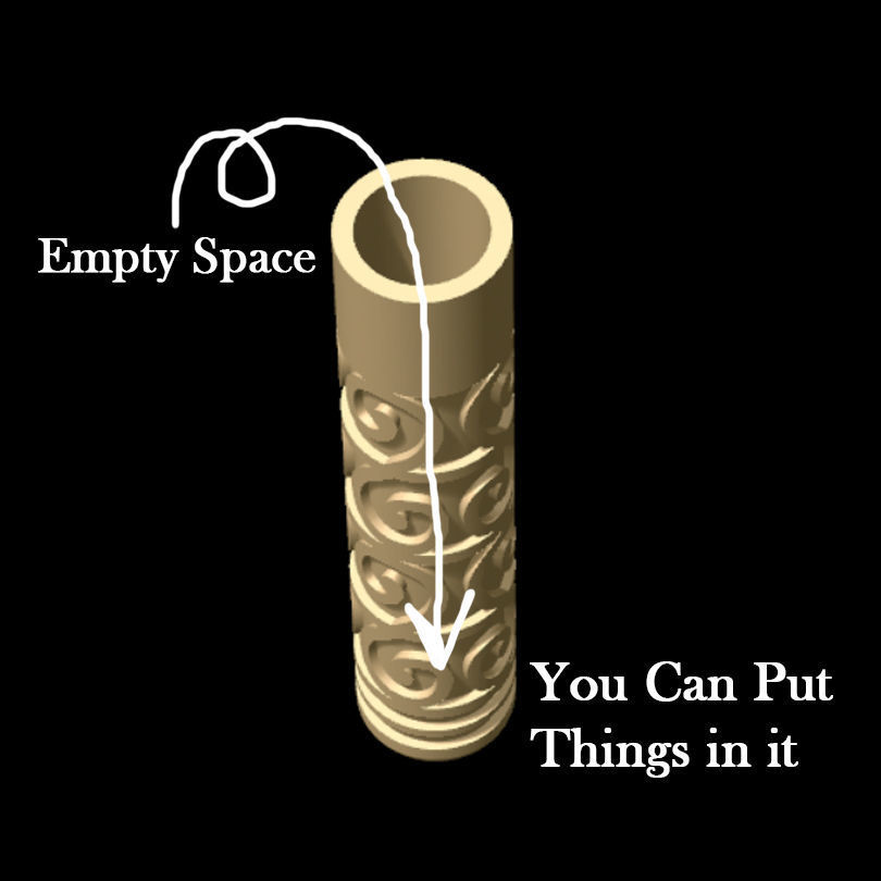 Charm Container Pendant 3D print model_2