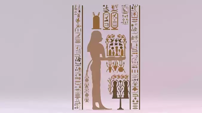 Egyptian Symbols - 011 Low-poly 3D model