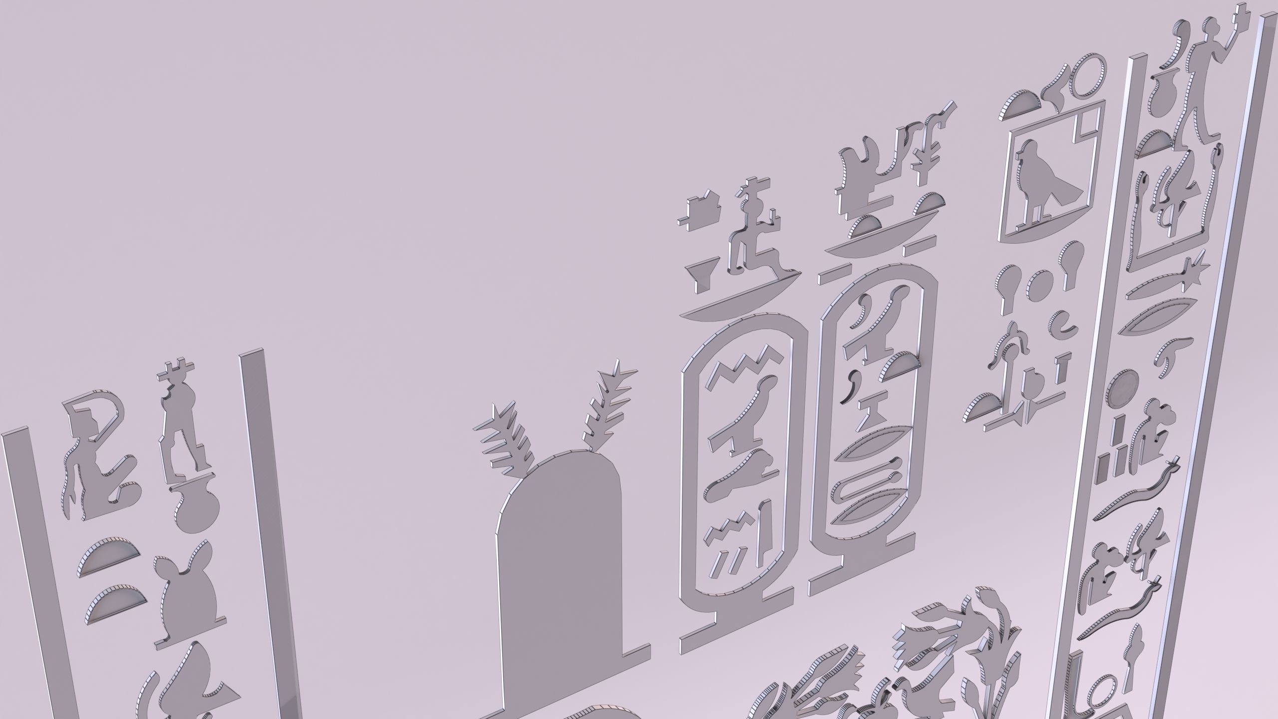 Poly Model Symbol 3D model Egyptian Symbols - 011 VR / AR / low-poly | CGTrader
