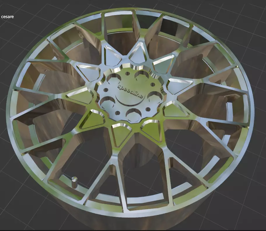 Speedline SL3 Cesare Wheels Rims 3D Print Ready 3D print model