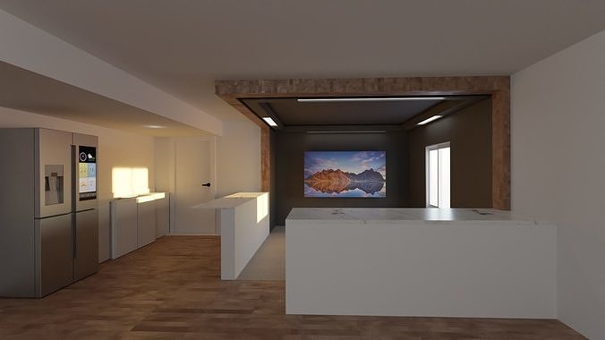 Theater Basement Kitchenet   3D model 4