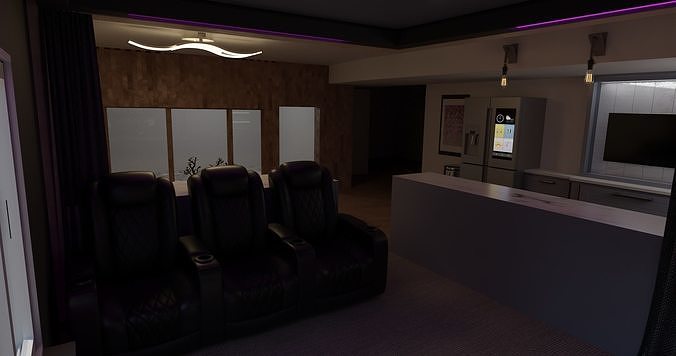 Theater Basement Kitchenet   3D model 6