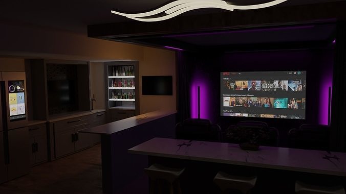 Theater Basement Kitchenet   3D model 3