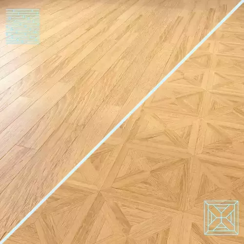 Parquet - Laminate - Wooden floor 2 in 1 Low-poly 3D model