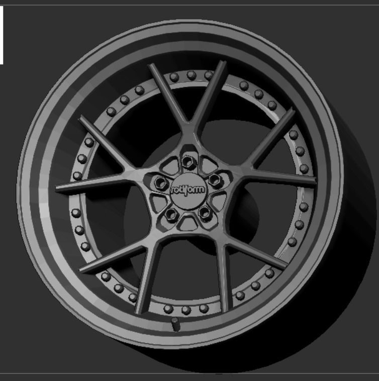 Rotiform KPS 3 Piece Wheels Rims 3D Print Ready 3D print model_1