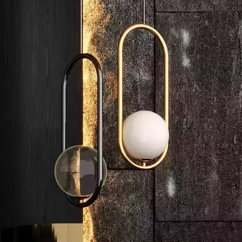 Modern small glass ceiling light