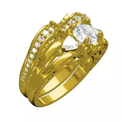 Gorgeous Designer Bridal Ring Set