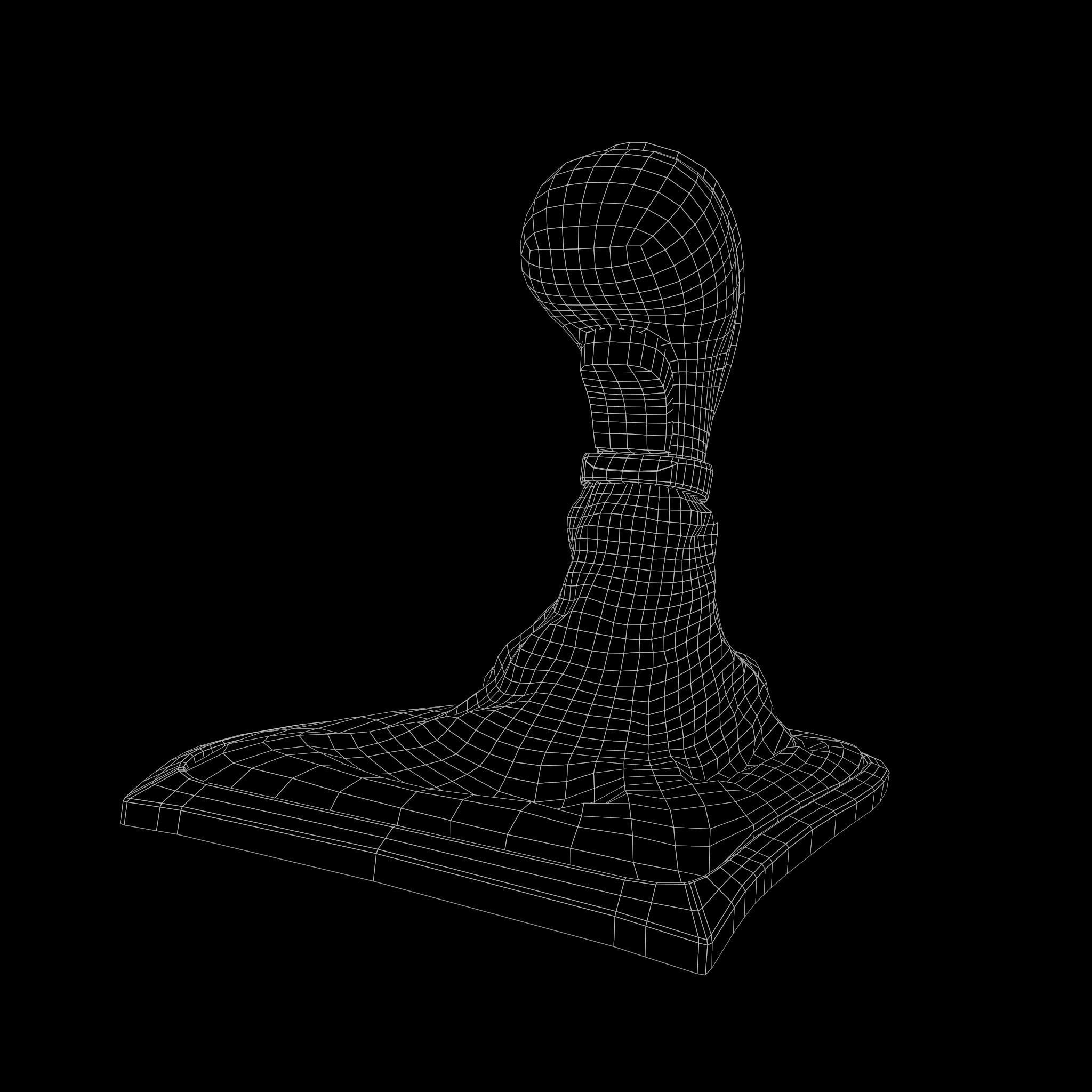 6 Speed Manual Gearshift Low-poly 3D model_16