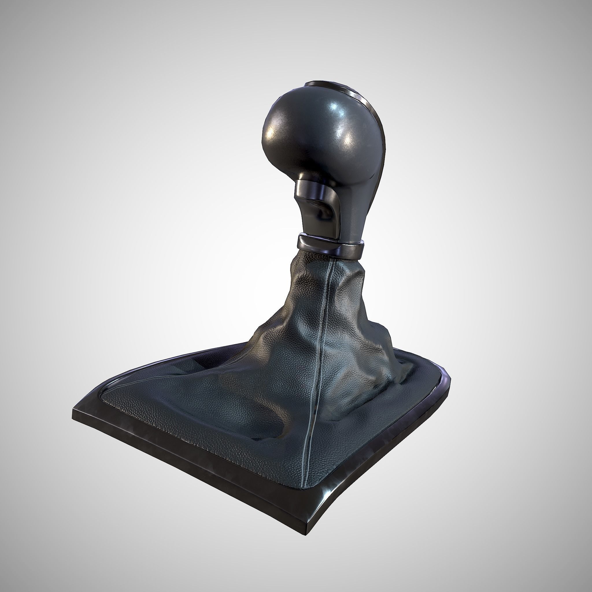 6 Speed Manual Gearshift Low-poly 3D model_2