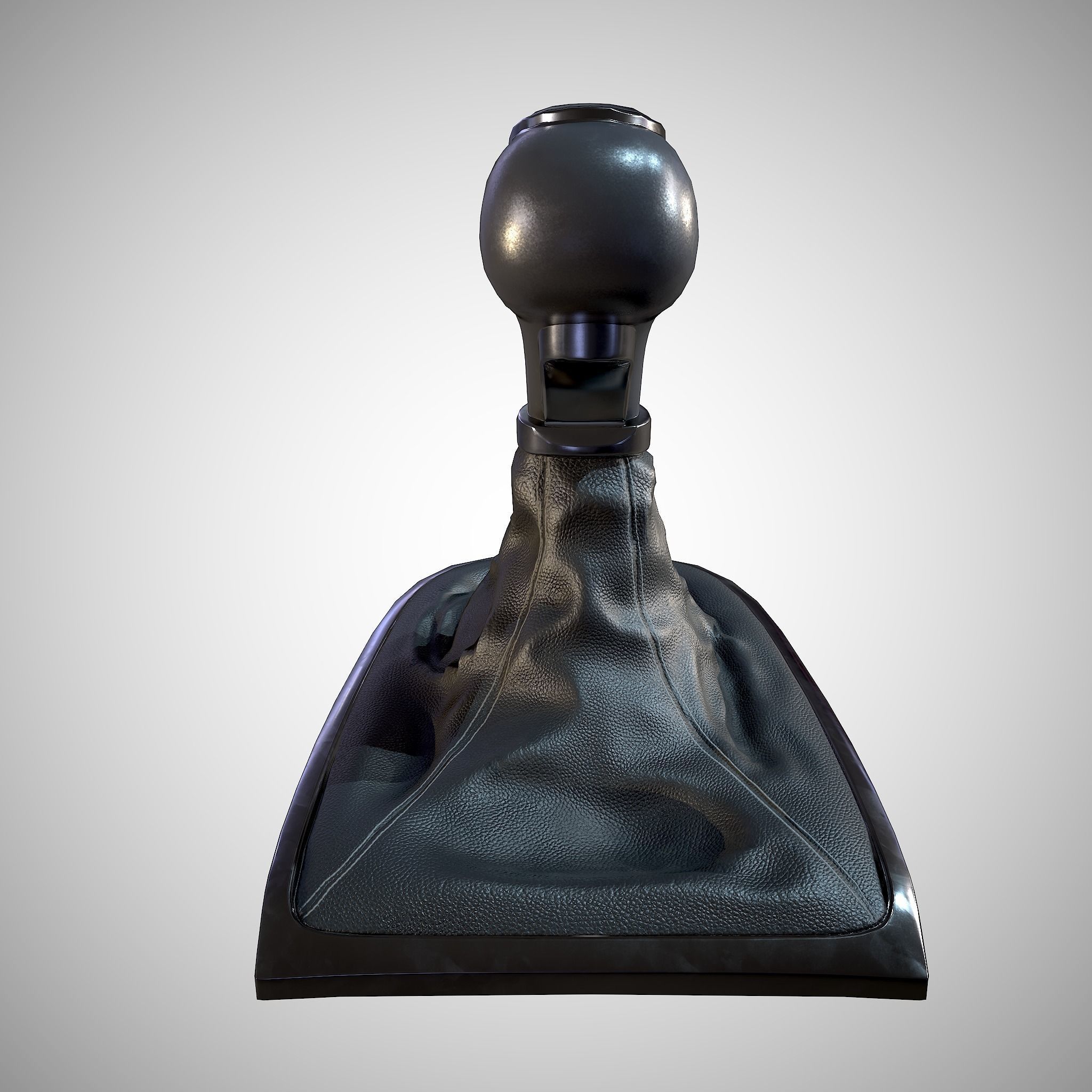 6 Speed Manual Gearshift Low-poly 3D model_8