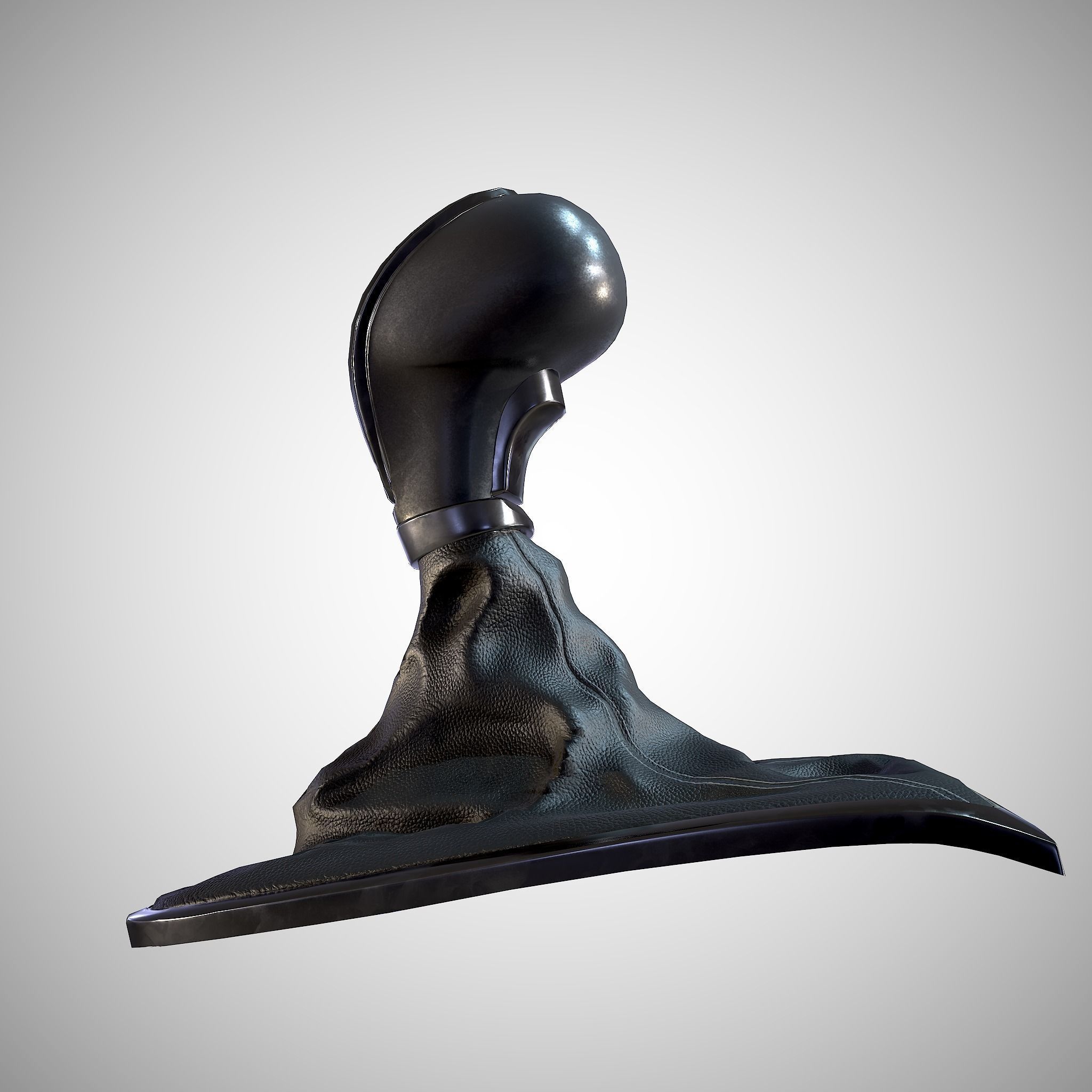 6 Speed Manual Gearshift Low-poly 3D model_10