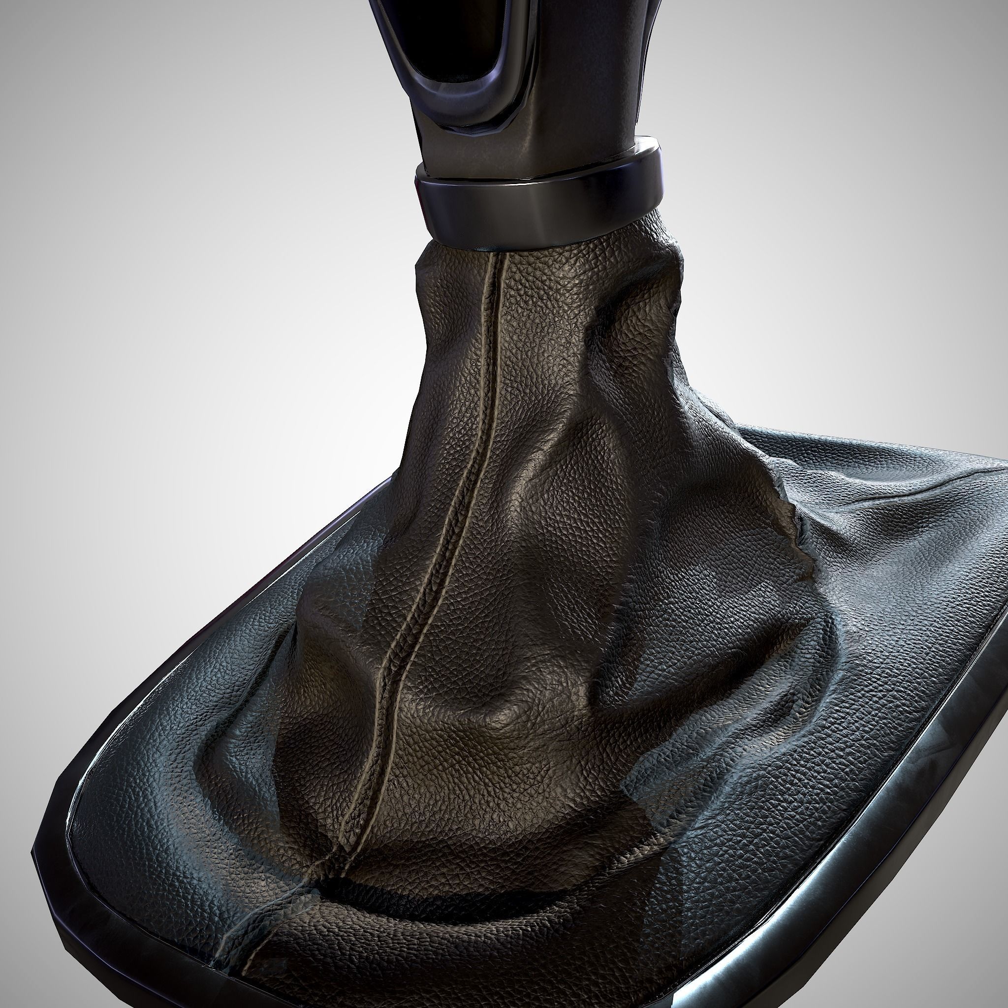 6 Speed Manual Gearshift Low-poly 3D model_11