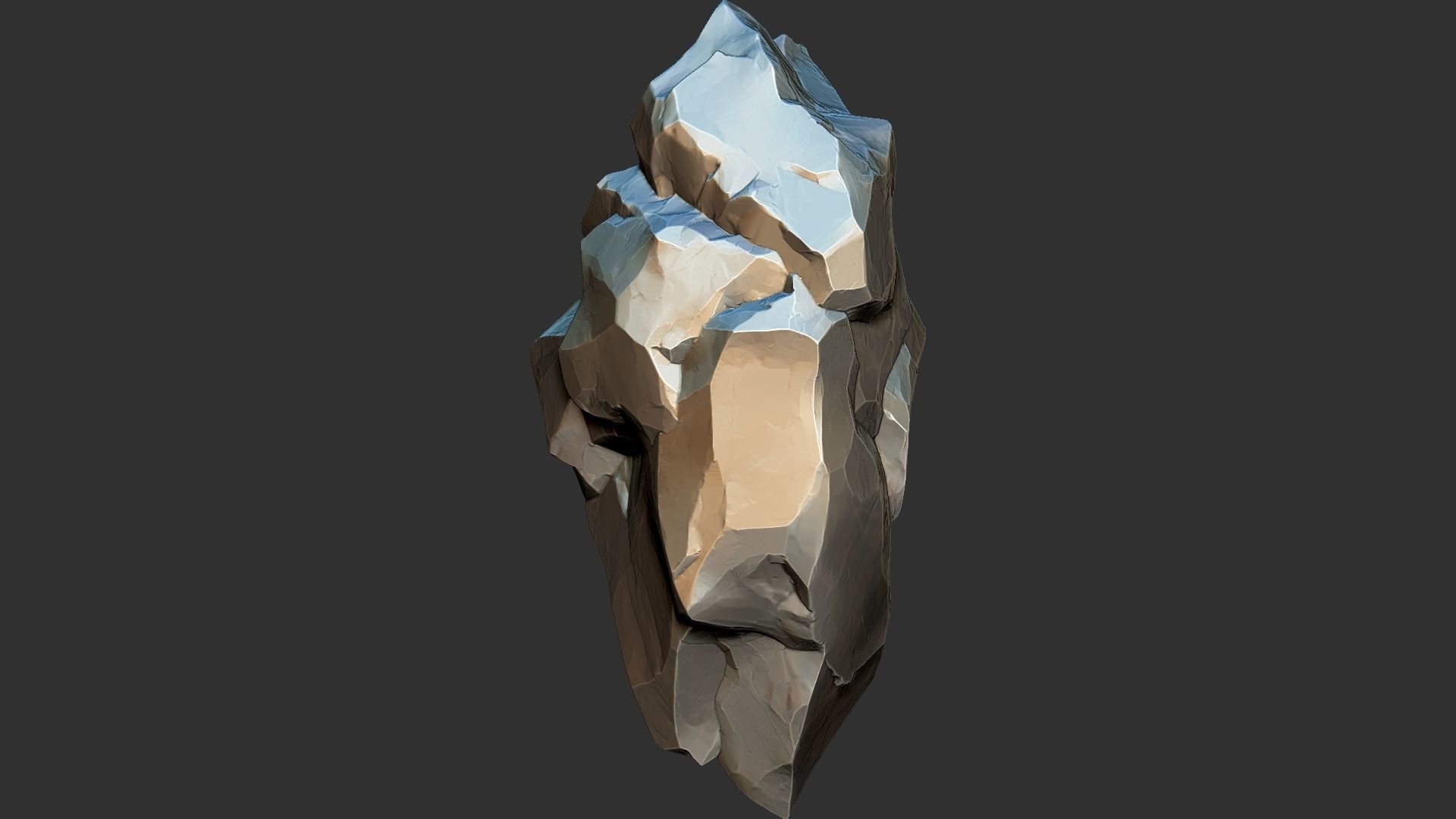 3D Suspended Mountain Zbrush sculpt 3D model_21