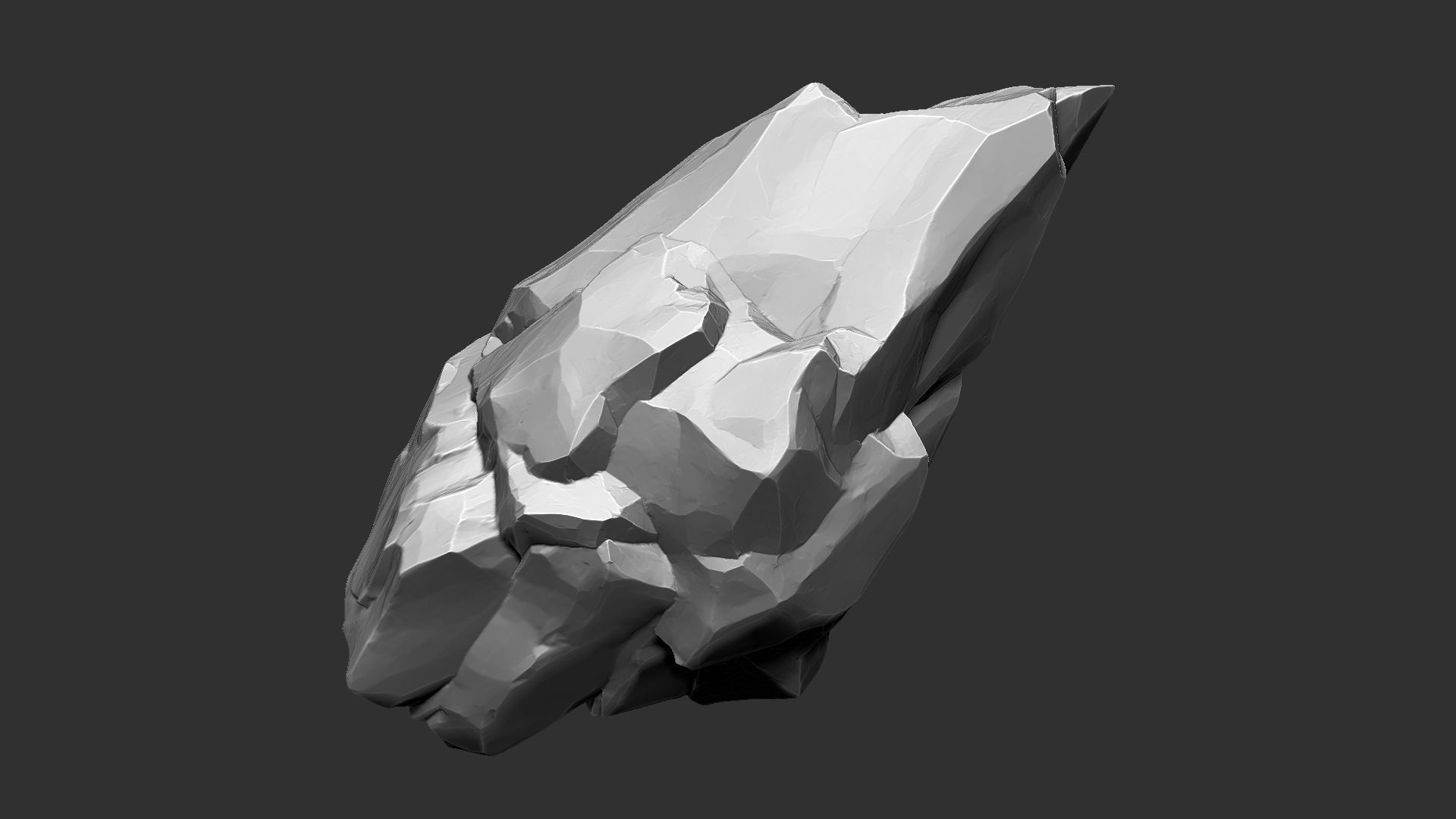 3D Suspended Mountain Zbrush sculpt 3D model_6