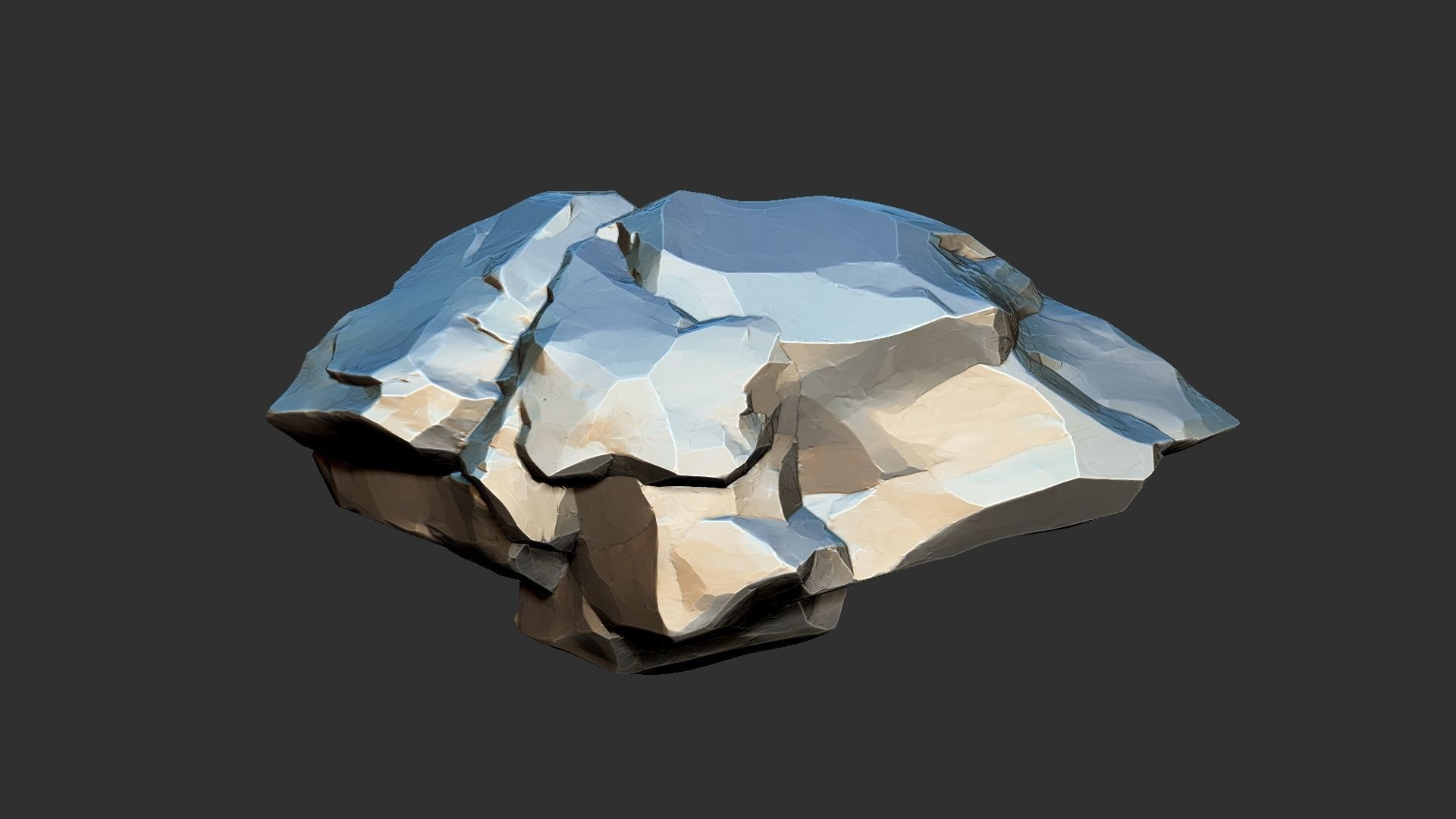 3D Suspended Mountain Zbrush sculpt 3D model_24