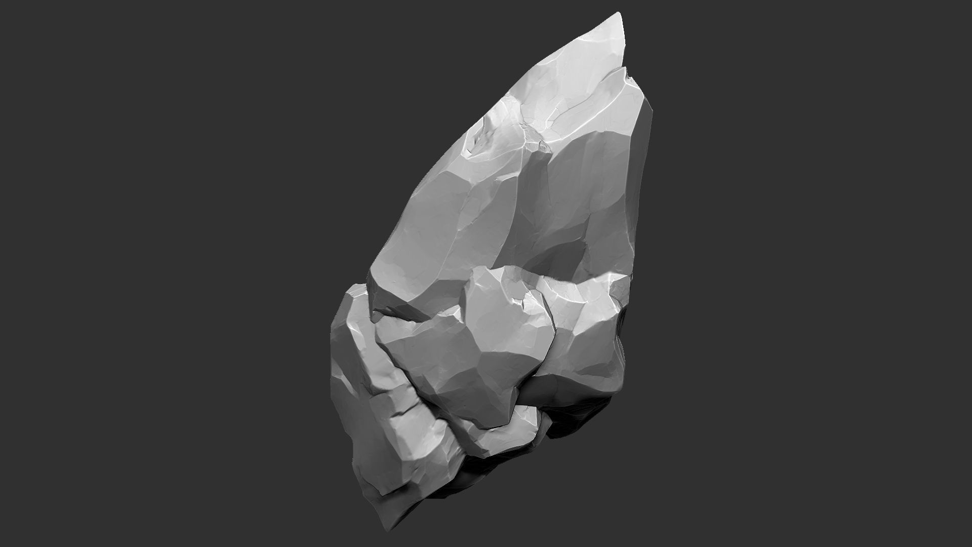 3D Suspended Mountain Zbrush sculpt 3D model_4