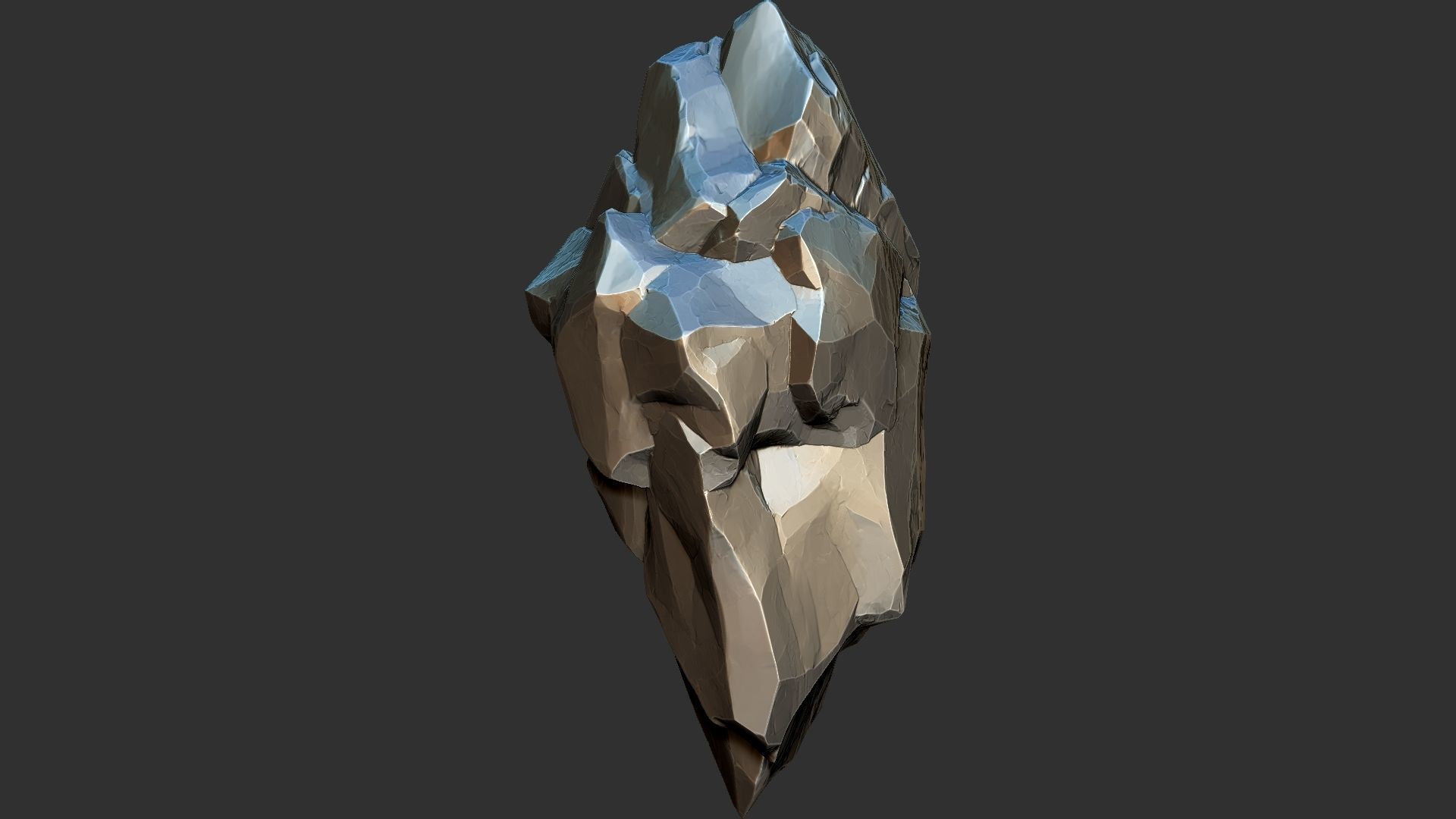 3D Suspended Mountain Zbrush sculpt 3D model_19