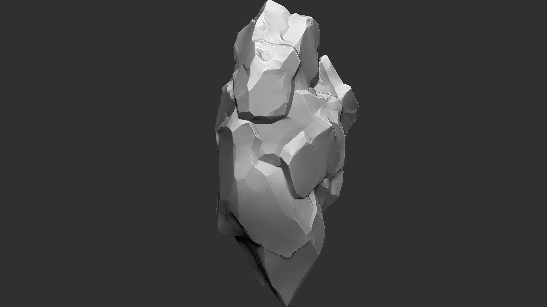 3D Suspended Mountain Zbrush sculpt 3D model_16