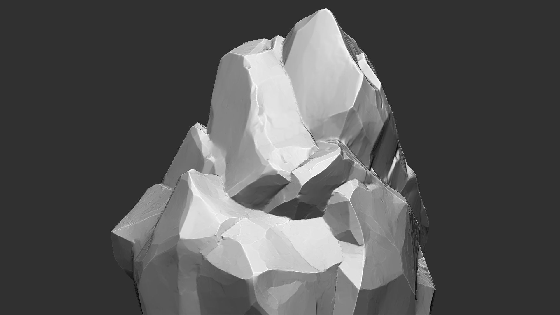 3D Suspended Mountain Zbrush sculpt 3D model_14