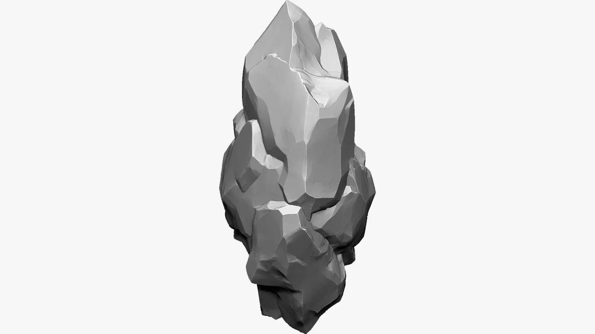 3D Suspended Mountain Zbrush sculpt 3D model_0