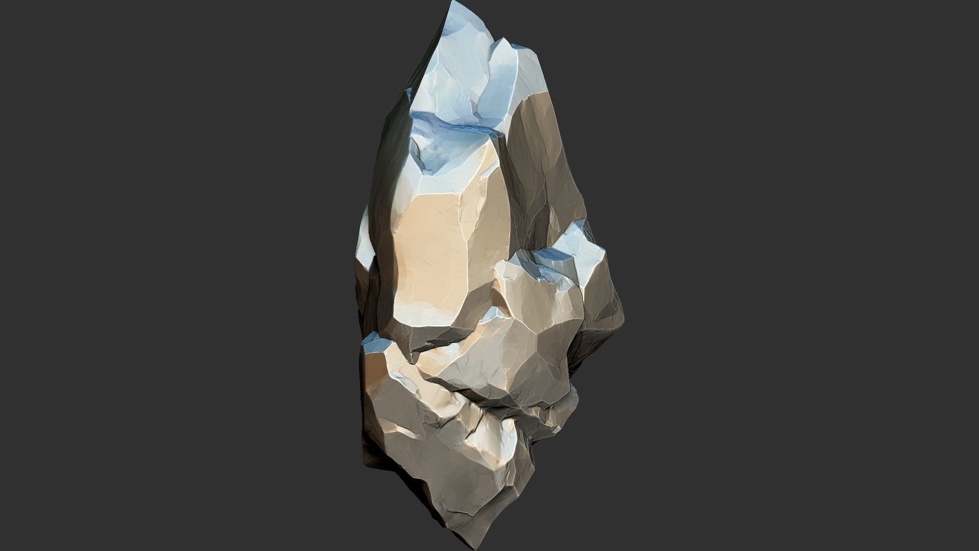 3D Suspended Mountain Zbrush sculpt 3D model_17
