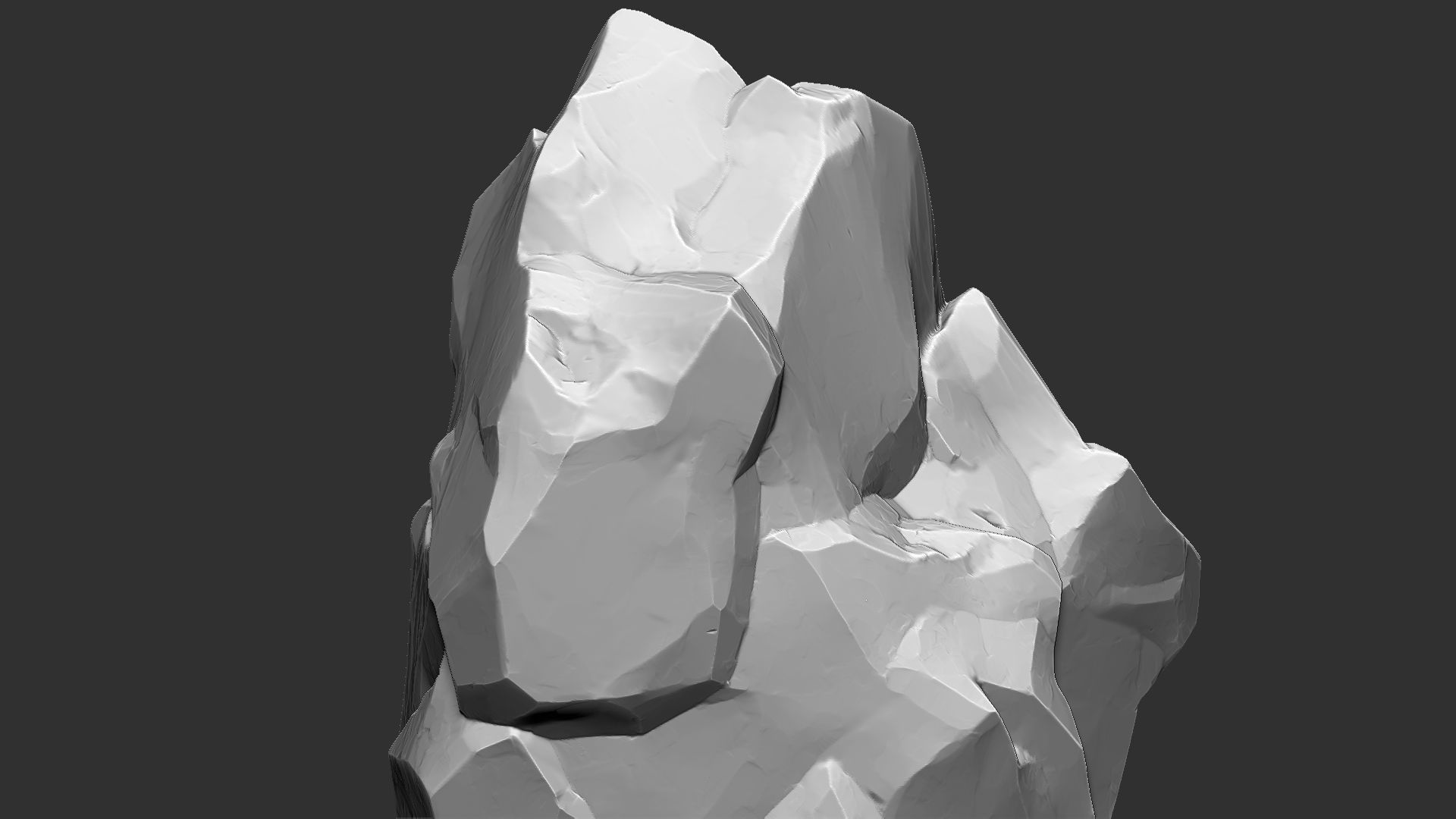 3D Suspended Mountain Zbrush sculpt 3D model_12