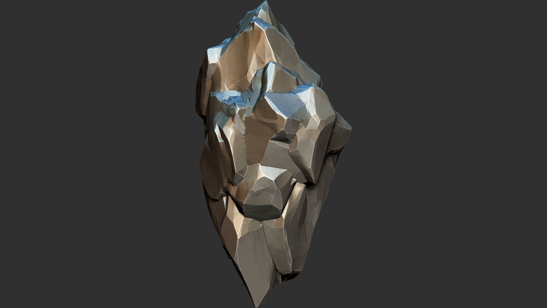 3D Suspended Mountain Zbrush sculpt 3D model_20