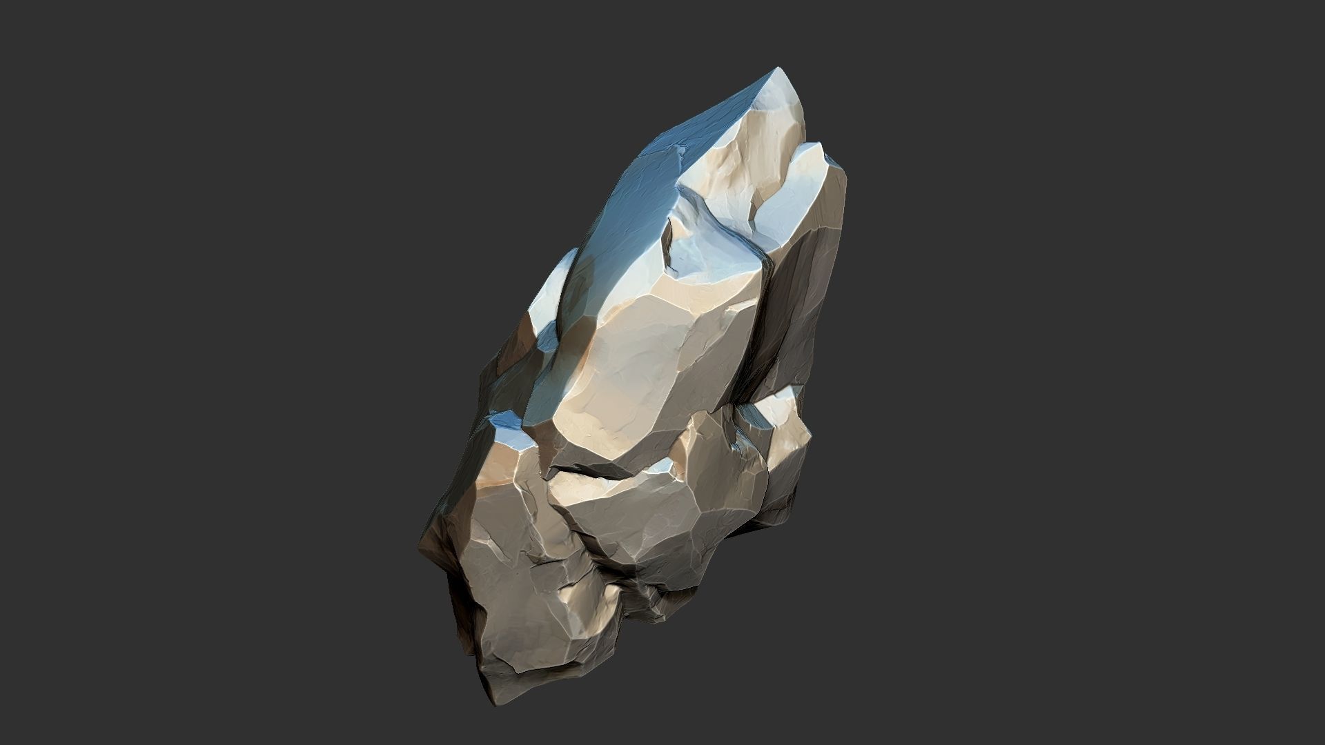 3D Suspended Mountain Zbrush sculpt 3D model_23