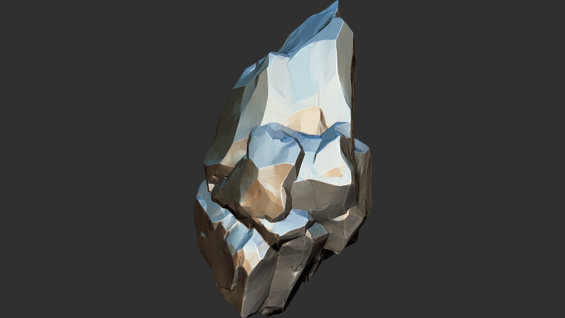3D Suspended Mountain Zbrush sculpt 3D model_22
