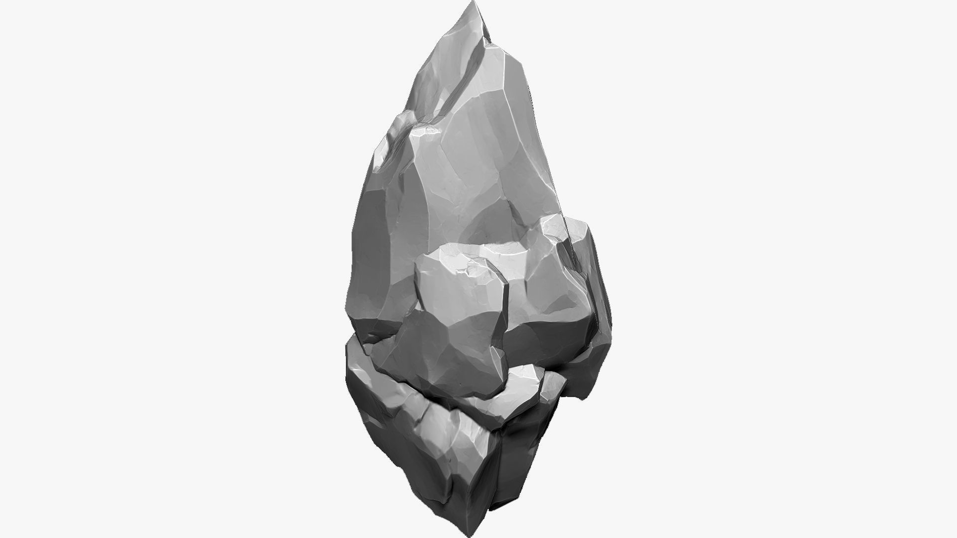 3D Suspended Mountain Zbrush sculpt 3D model_1