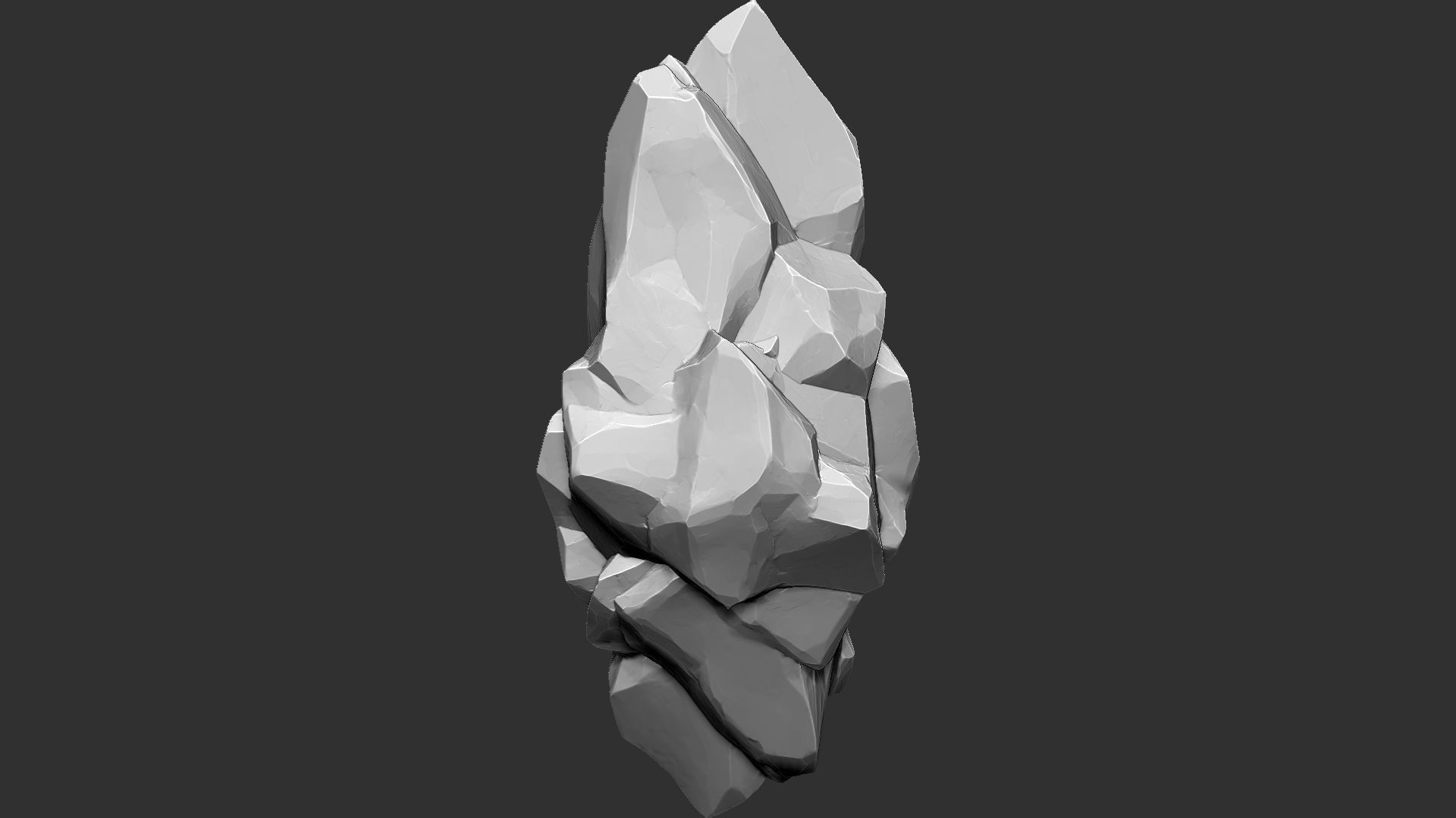 3D Suspended Mountain Zbrush sculpt 3D model_3