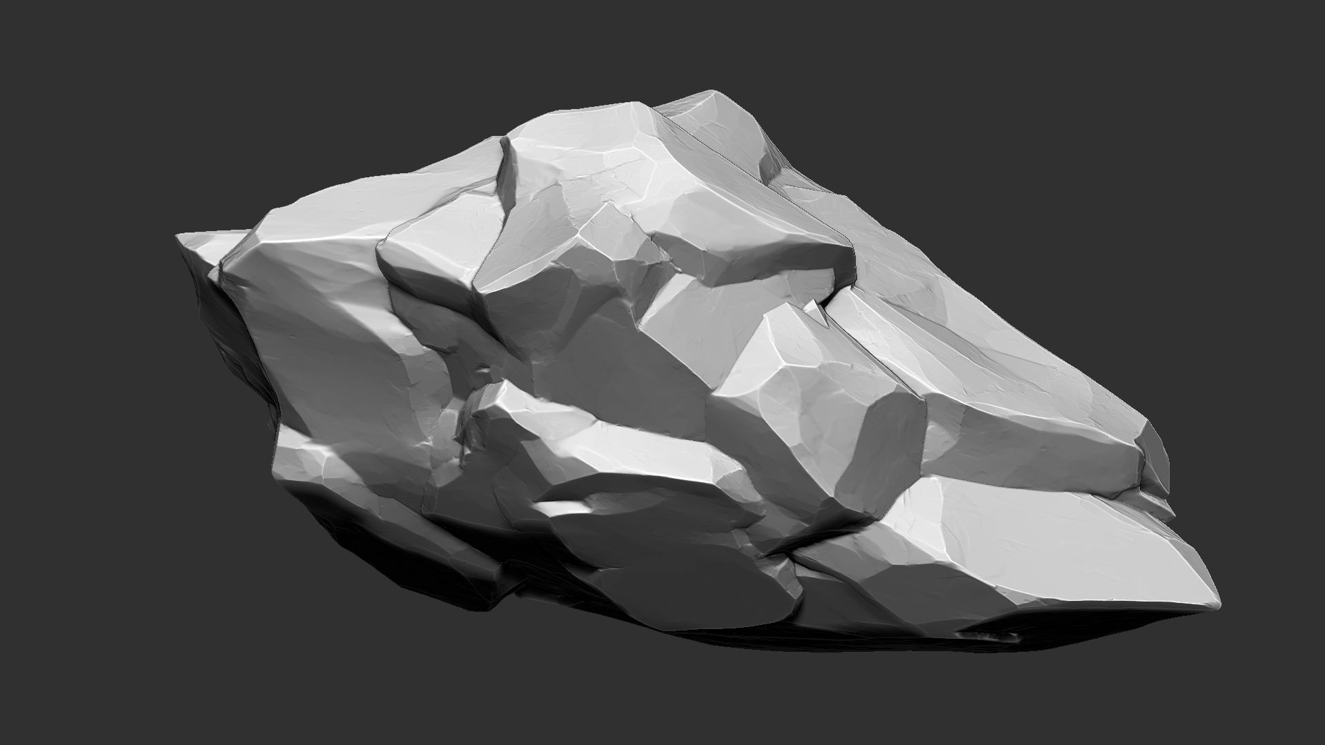 3D Suspended Mountain Zbrush sculpt 3D model_5