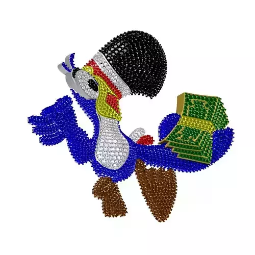 Bird Cartoon Character Hip Hop Pendant