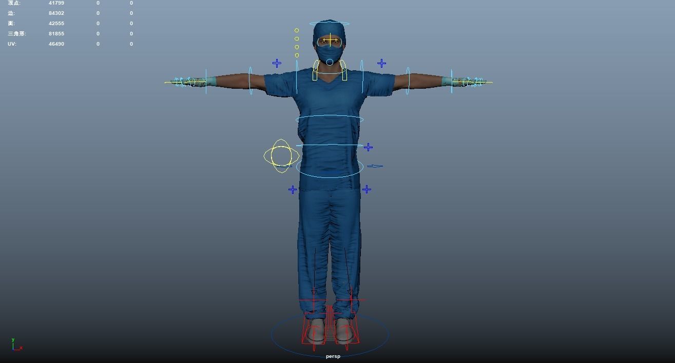 Doctor Rigged Low-poly 3D model_18
