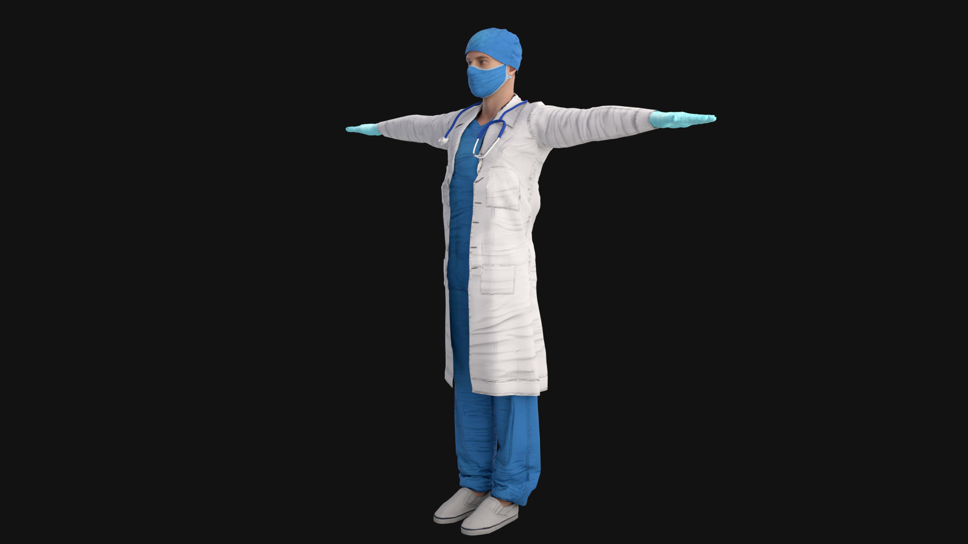 Doctor Rigged Low-poly 3D model_2