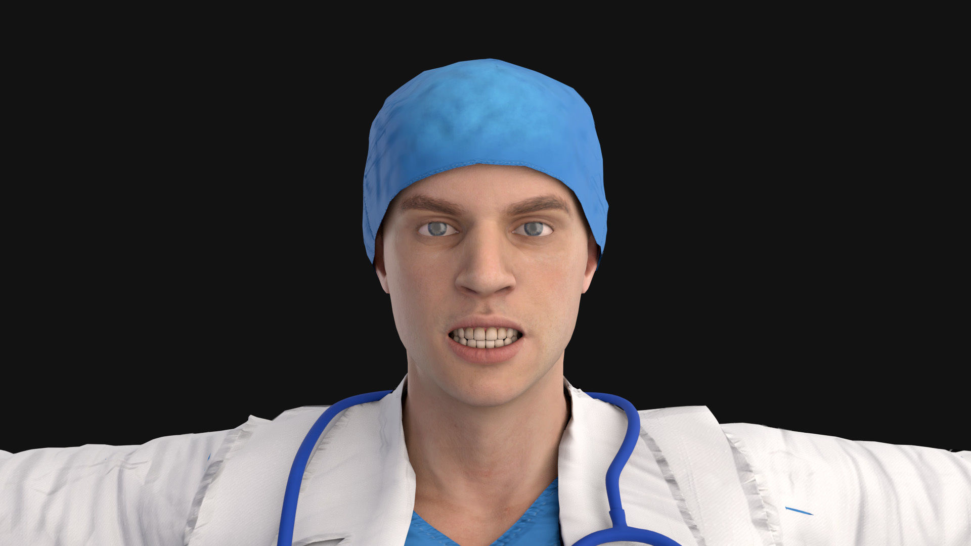 Doctor Rigged Low-poly 3D model_12