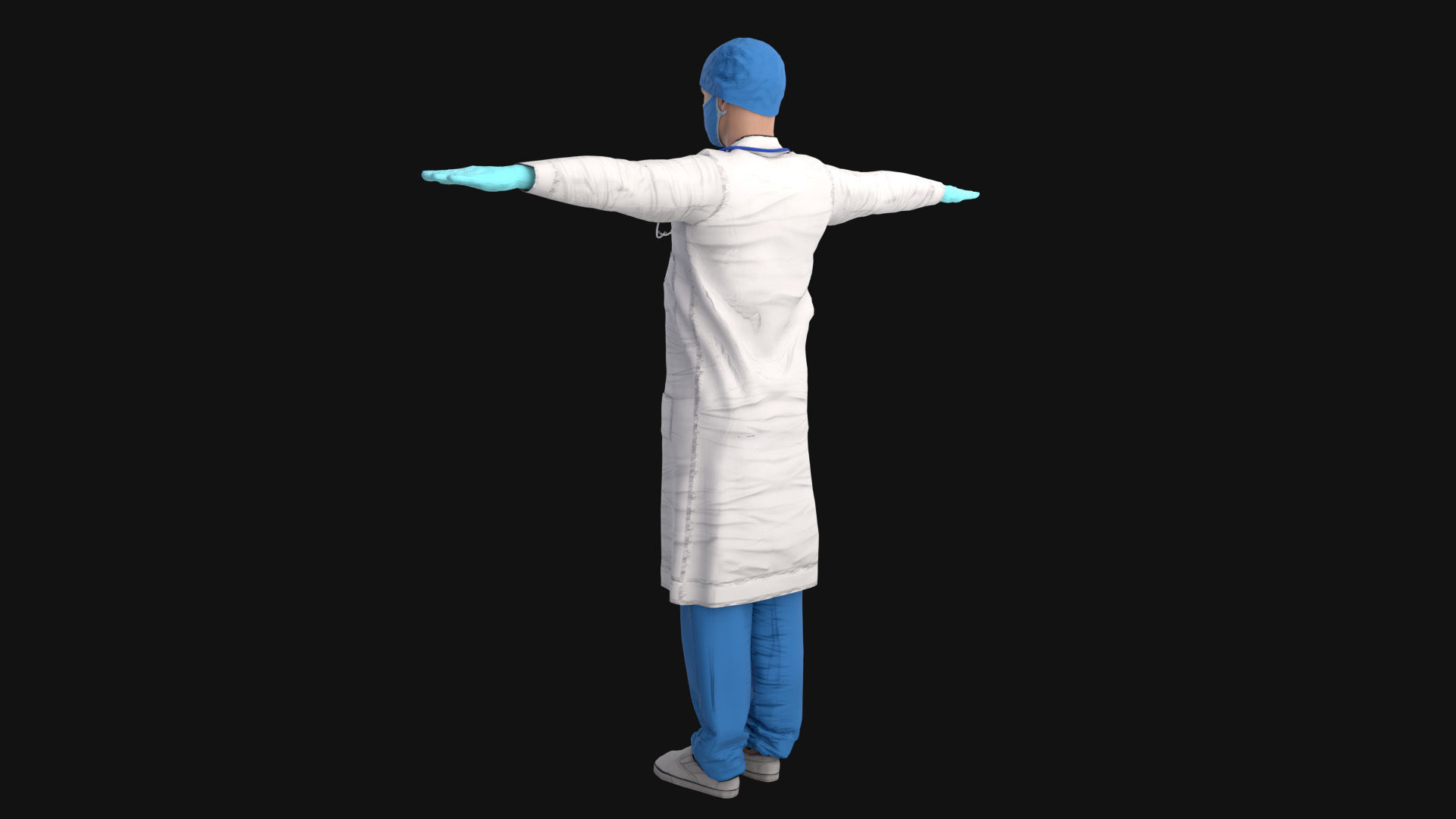 Doctor Rigged Low-poly 3D model_3