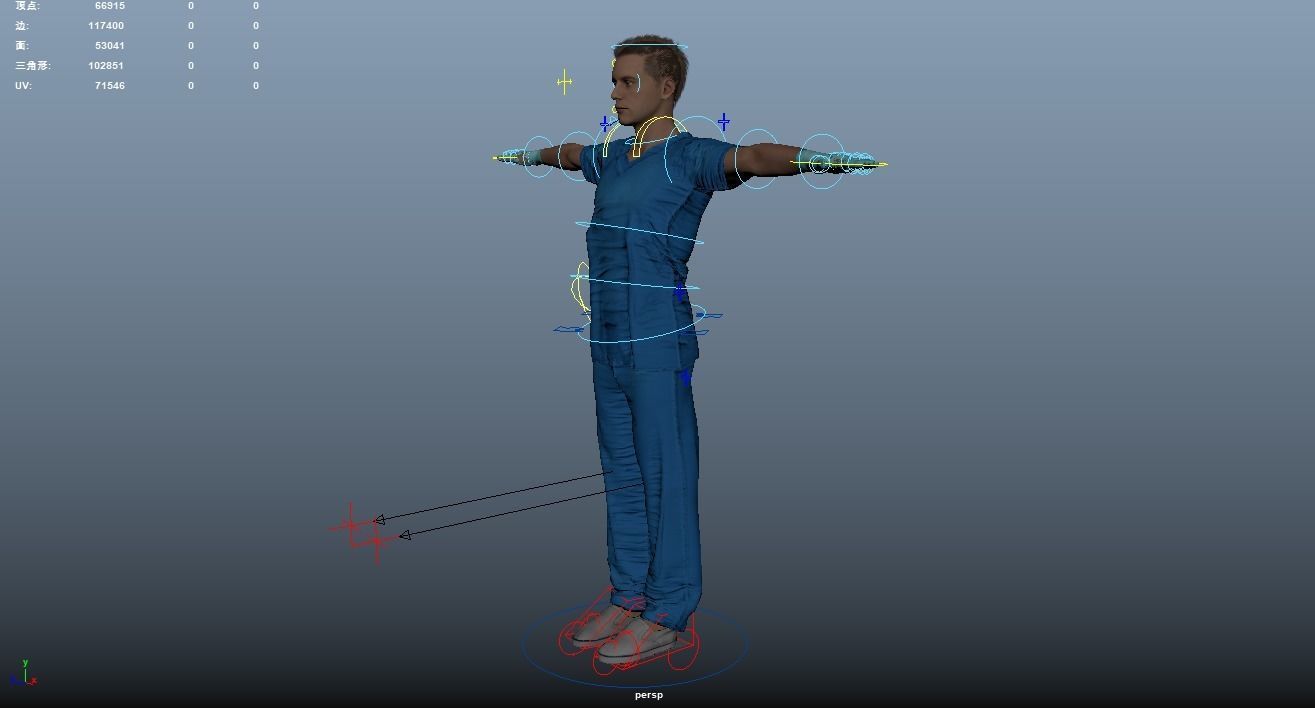 Doctor Rigged Low-poly 3D model_24